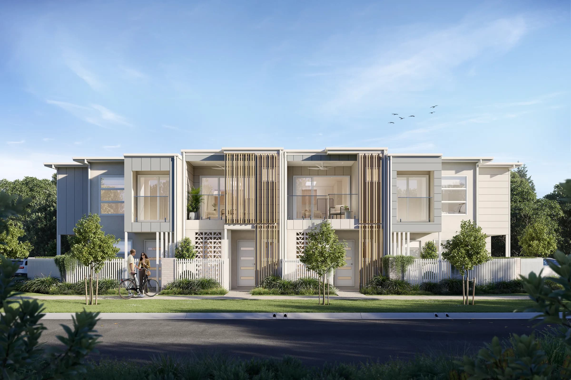AUSMAR HOMES — TERRACE STREETSCAPE — architectural visualisation