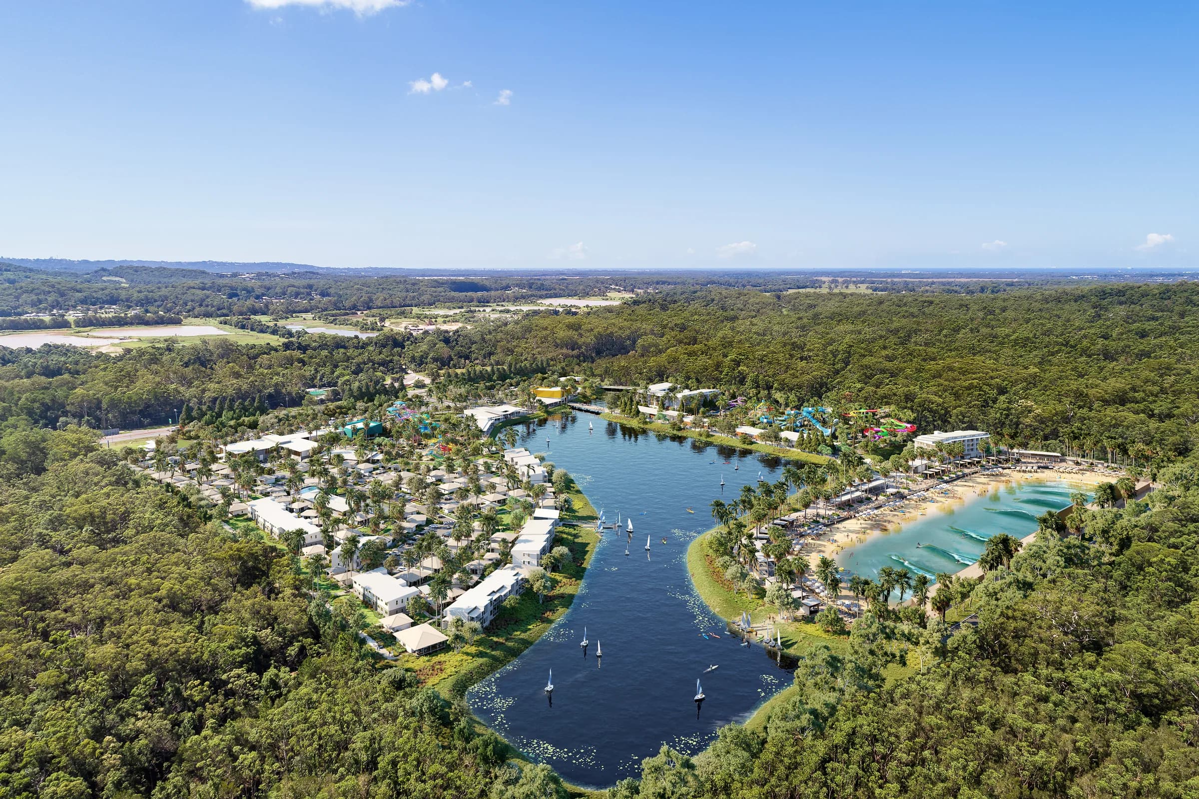 Actventure — photomatched aerial composite, view nine