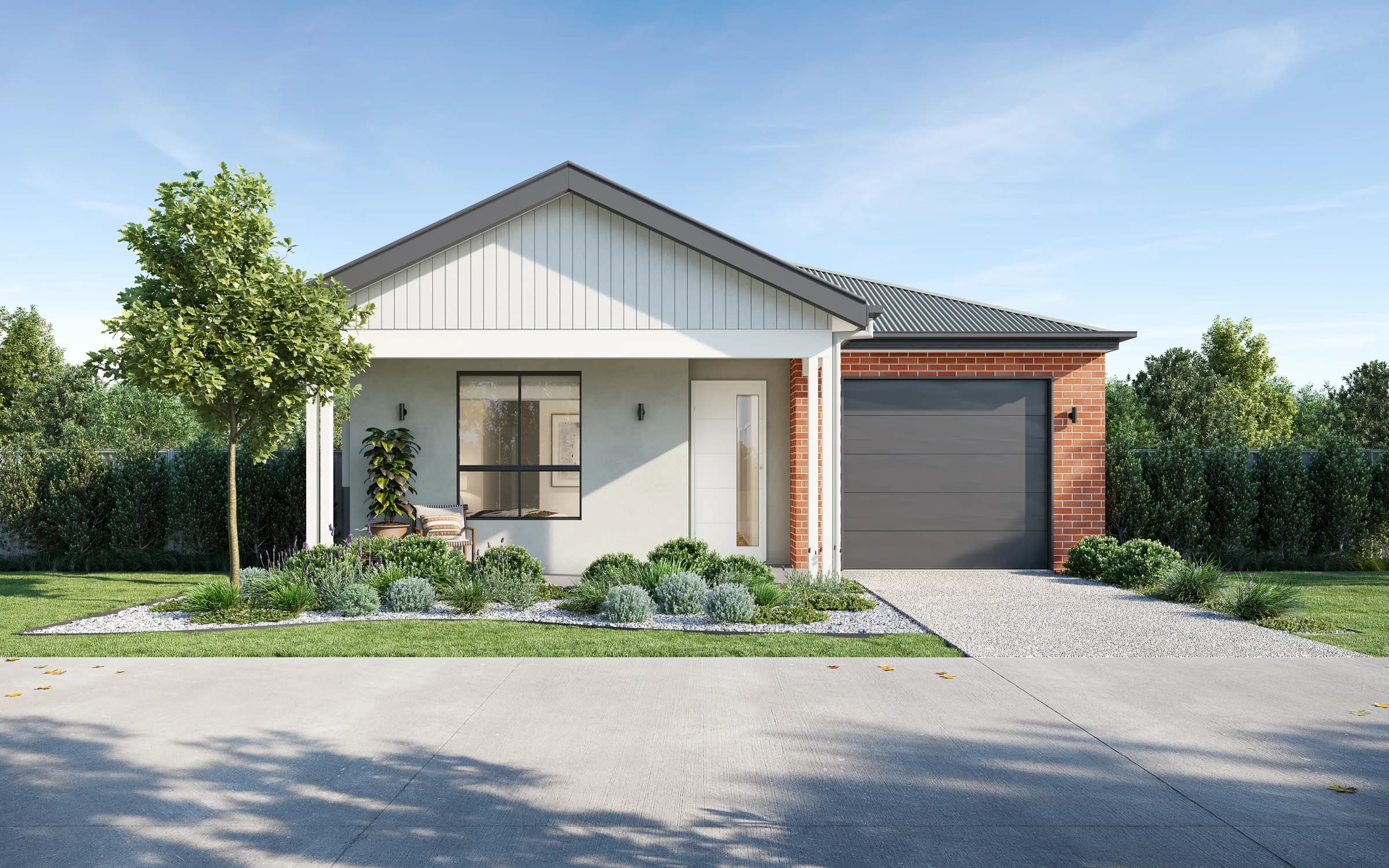 Halcyon Horizon — Gable facade, Town Bold palette
