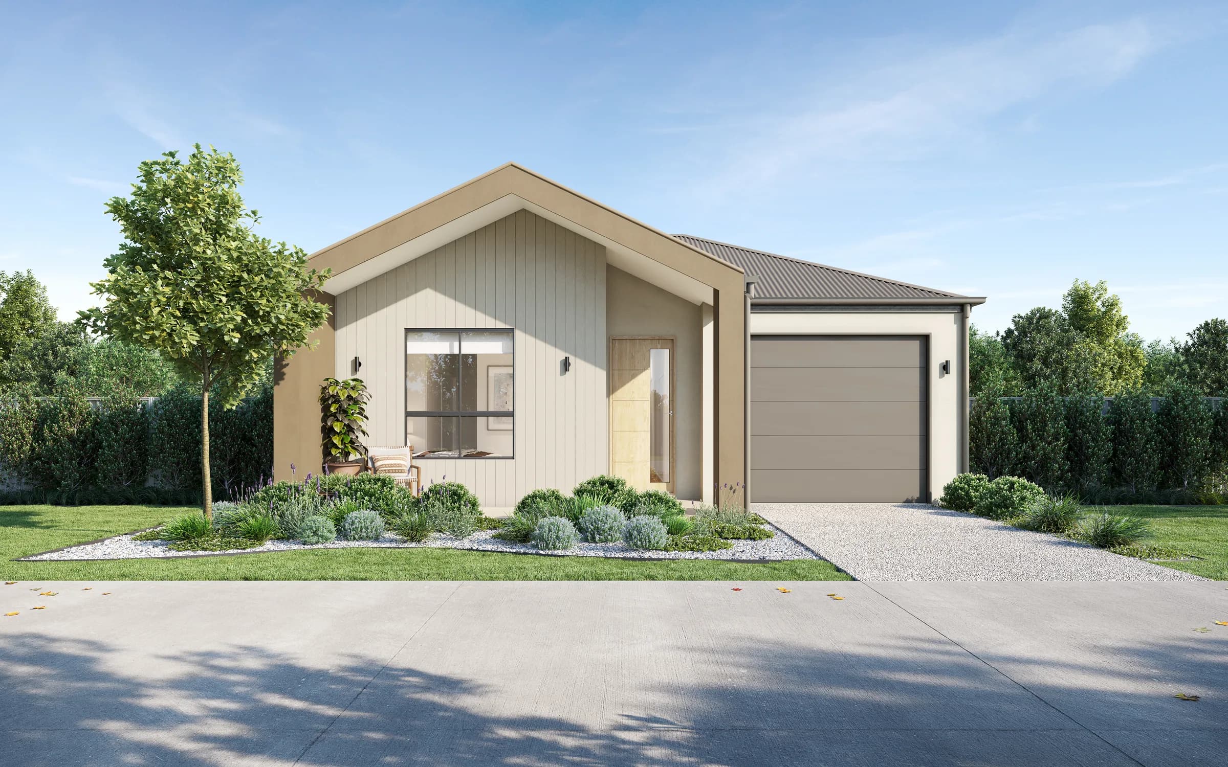 Halcyon Horizon — Sharp Gable facade, Country Bold palette