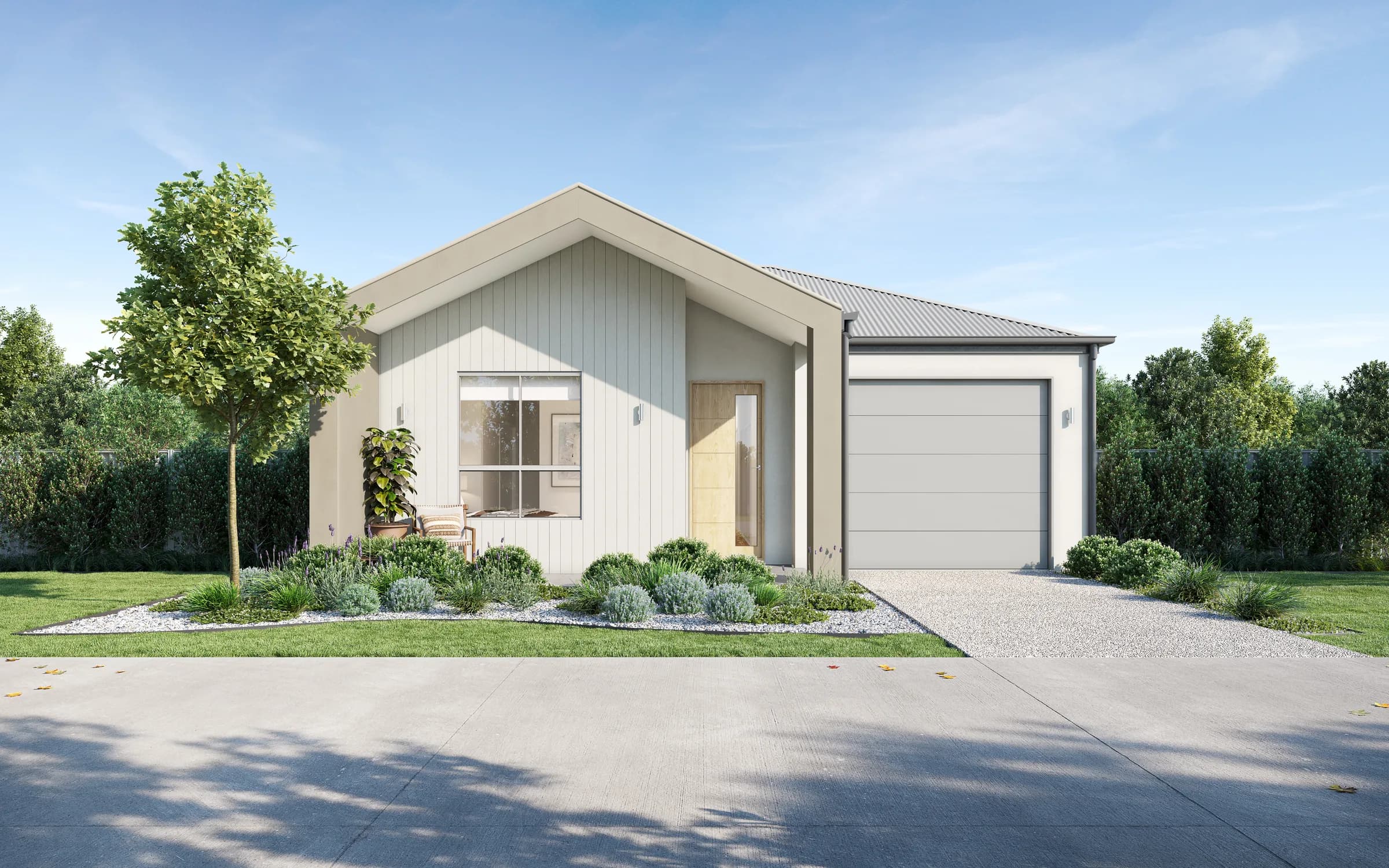 Halcyon Horizon — Sharp Gable facade, Range Soft palette