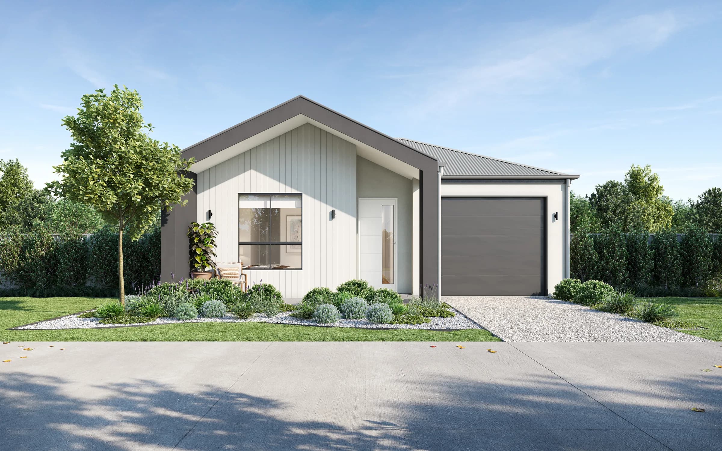 Halcyon Horizon — Sharp Gable facade, Town Bold palette